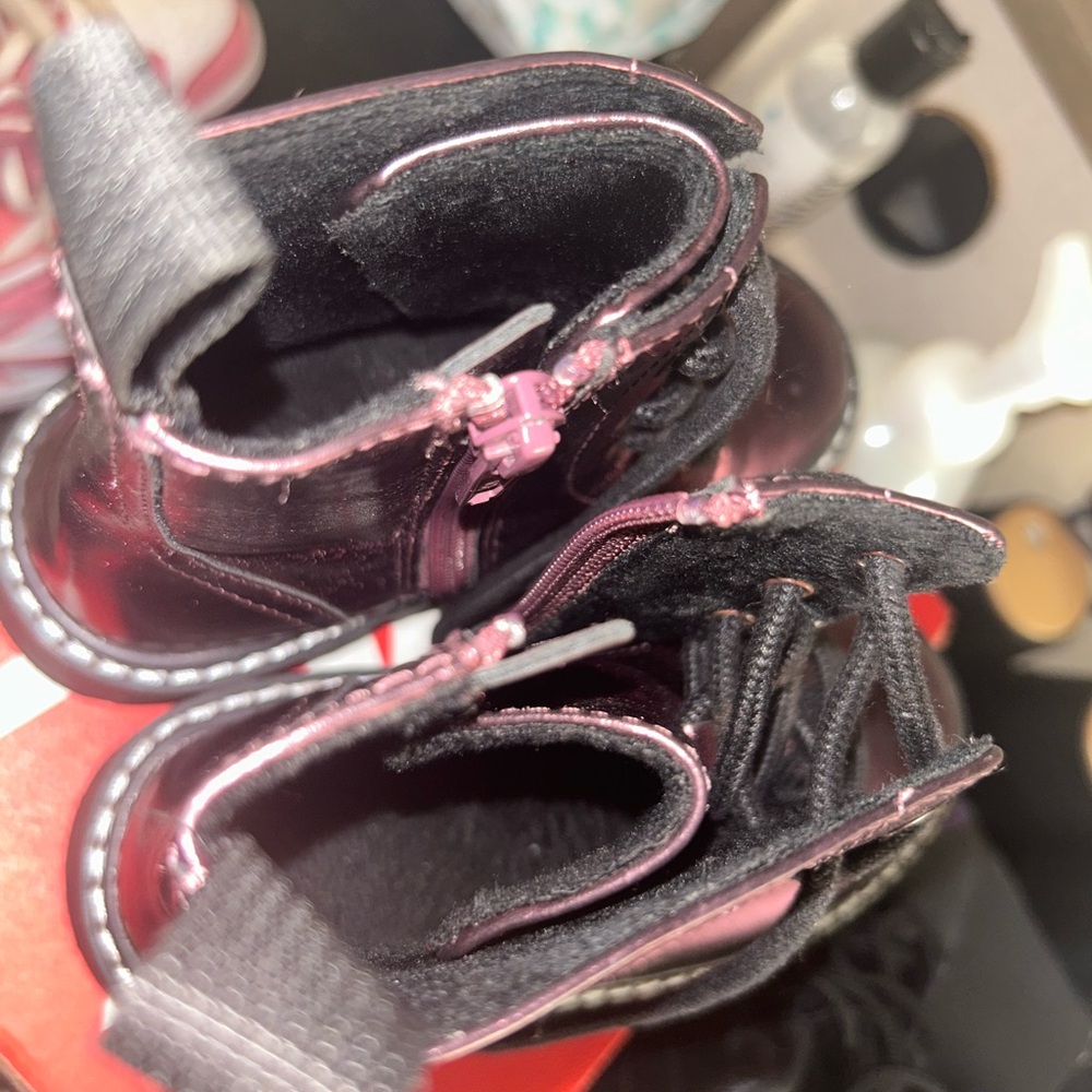 H&M Black and Burgundy Kids Boots